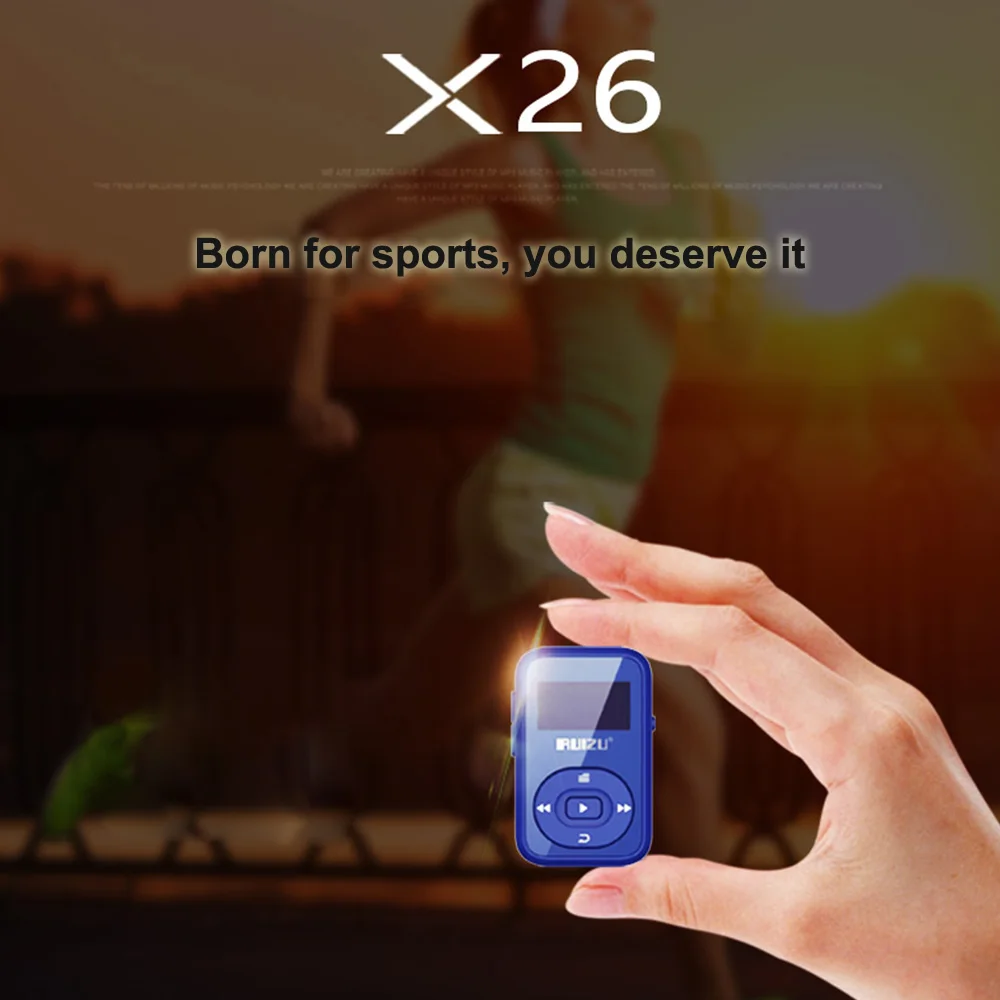 RUIZU X26 MP3 плеер Bluetooth MP3 музыкальный плеер Walkman 64 Гб Micro SD Поддержка WAV WMA WAV APE FLAC TXT воспроизведение запись fm-радио