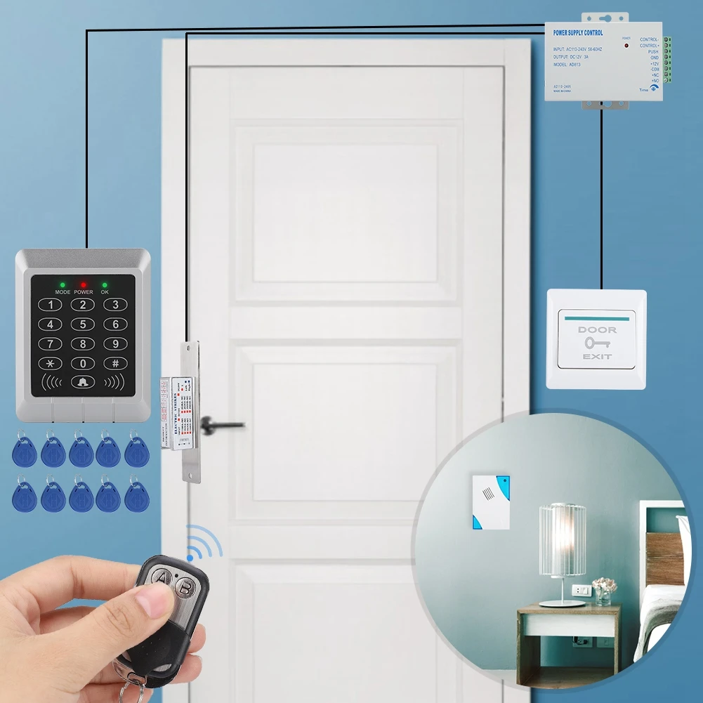 RFID Клавиатура система контроля доступа Комплект Дверной замок 125 кГц EM карта для двери вход 2019