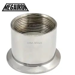 Megairon 1-1/2 "DN40 Нержавеющая сталь SS316 санитарно с внутренней резьбой трубы фитинги, ободок OD 64 мм 2" зажим на сантехническую трубу