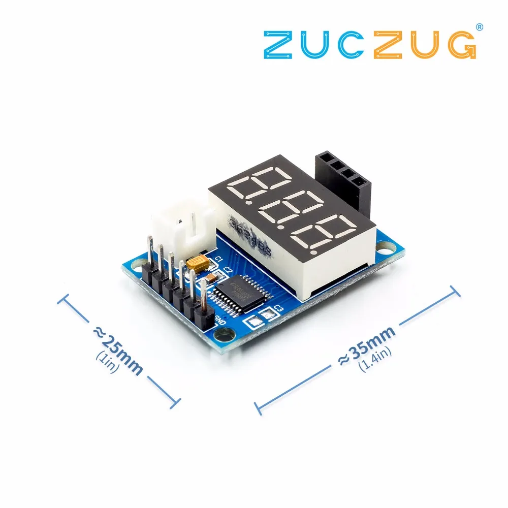 

Ultrasonic Distance Measurement Control Board HC-SR04 Test Board Rangefinder Digital Display Serial Output