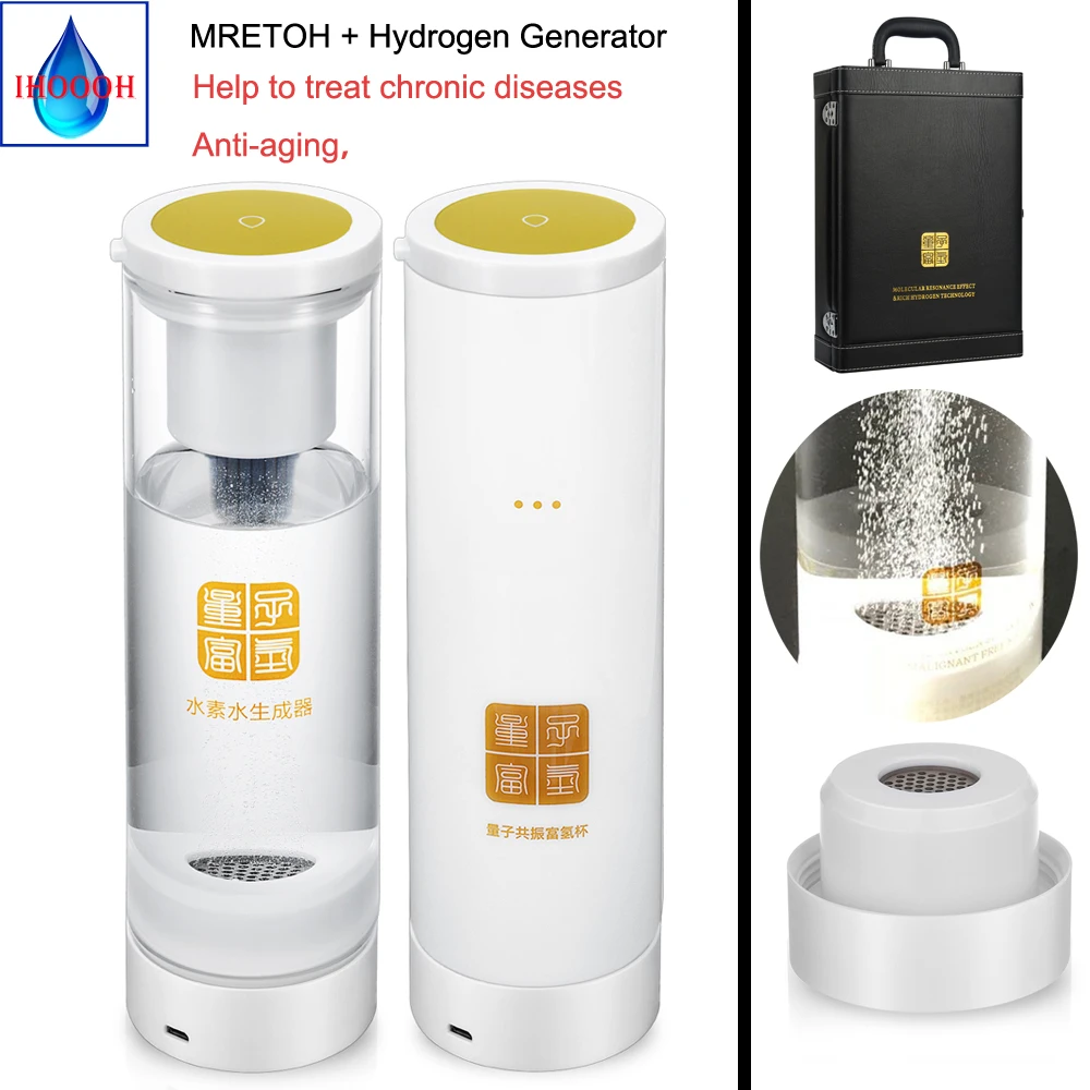 

MRETOH Molecular resonance 7.8HZ and Hydrogen Rich Generator Built-in acid water cavity excrete Chlorine ozone H2 water cup
