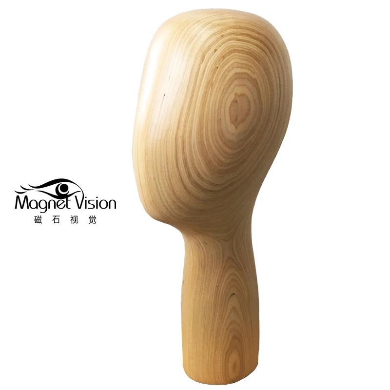 

High quality solid wood female mannequin head wooden long neck mannequin head
