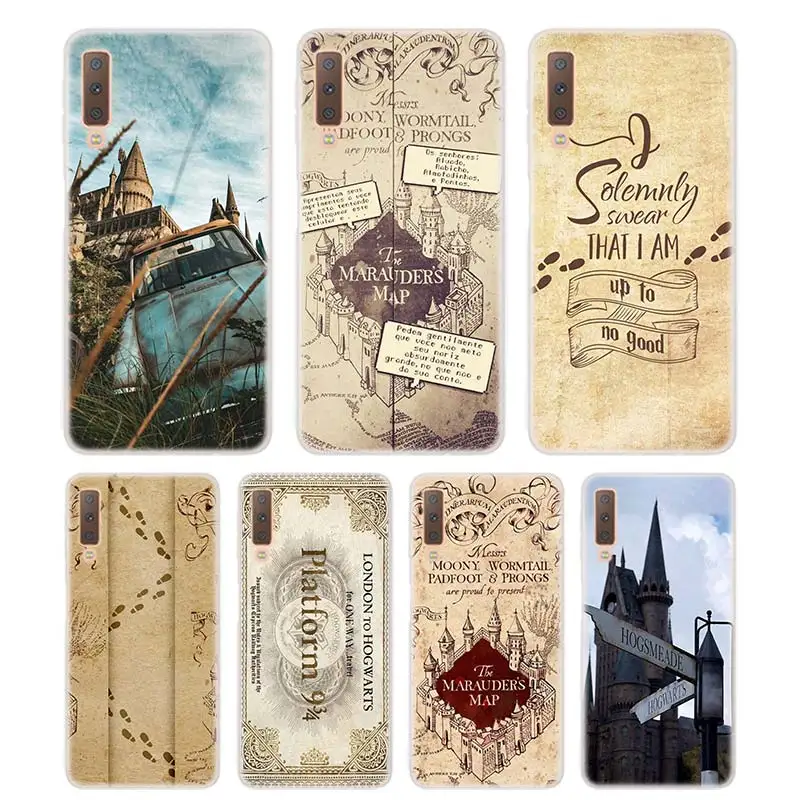 

Silicone Phone Case Harry Potter castle cand map Printing for Samsung Galaxy A8S A9 A8 Star A7 A6 A5 A3 Plus 2018 2017 2016 Cove