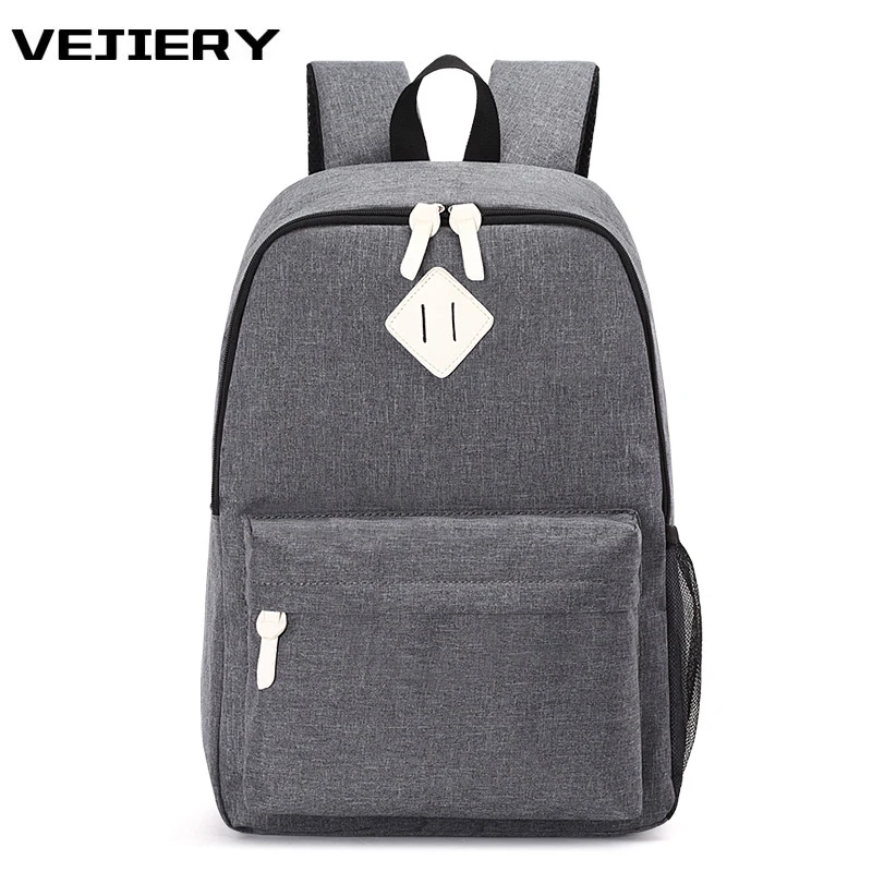 

VEJIERY 2018 New Men Backpacks 14 inch Laptop Backpack Women Canvas School Backpacks Rucksacks for Teenage Travel Bag Mochila