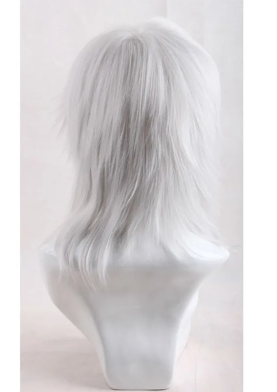 Наруто Jiraiya длинный белый конский хвост термостойкие синетические волосы косплей костюм парик+ Кепка