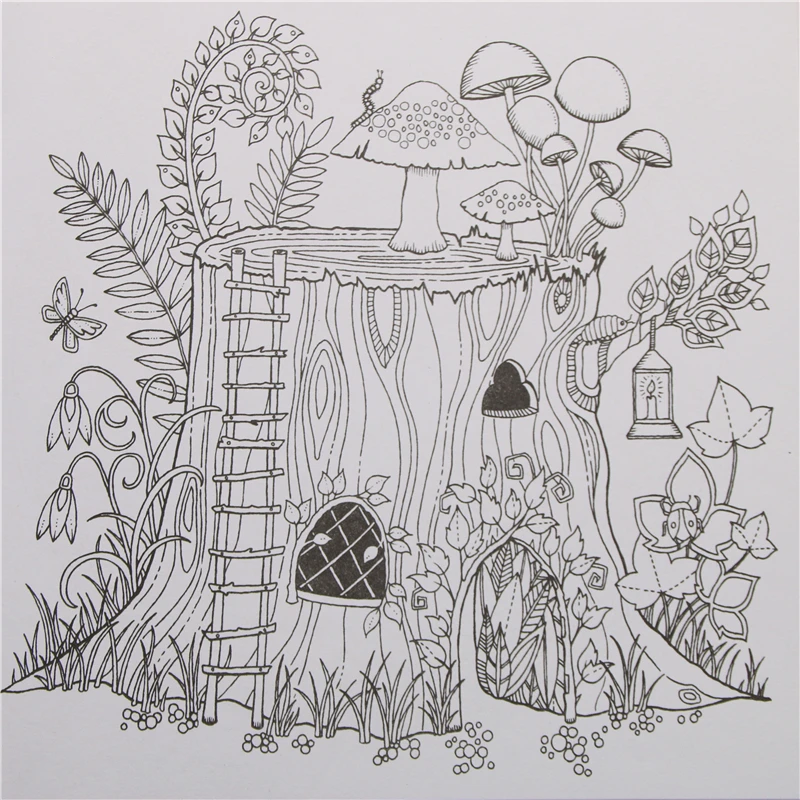 24 Pages Enchanted Forest English Edition Coloring Book For Children Adult Relieve Stress Kill Time Painting Drawing Book 24 Pages Enchanted Forest English Edition Coloring Book For Children Adult Relieve Stress Kill Time Painting Drawing Book