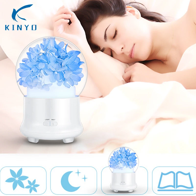 

Ultrasonic LED Lamp Air Humidifier Portable Flower Colorful Air Humidifier Home Office Oil Aroma Diffuser Fragrance Machine