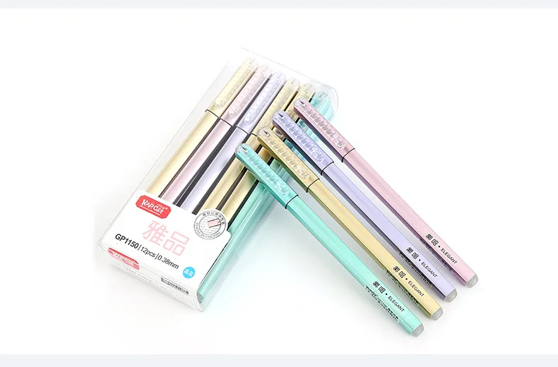 4pcs/lot Erasable Gel Pen Ink Refill Metal Pen Rod for Kids Students Writing Signature Gift Stationery Escolar Papelar