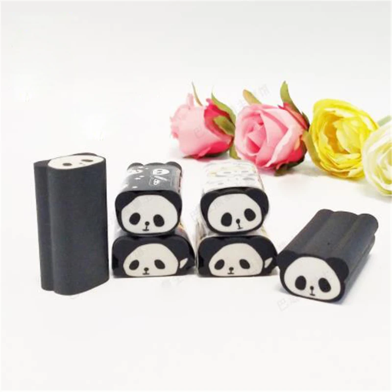 

Cute Kawaii Cartoon Panda Rubber Erasers Lovely School Pencil Eraser For Kids Gift Korean Stationery