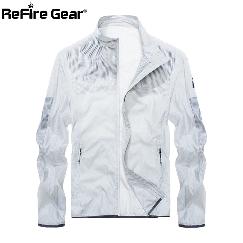 

ReFire Gear Lightweight Fish Skin Jacket Men Summer Sun-proof Casual Thin Jacket Coats Male Quick Dry Breathable Outwear Clothes