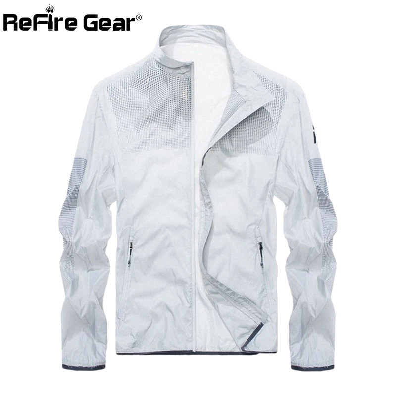 ReFire gear легкая куртка из рыбьей кожи мужская летняя Солнцезащитная Повседневная тонкая куртка пальто Мужская быстросохнущая дышащая