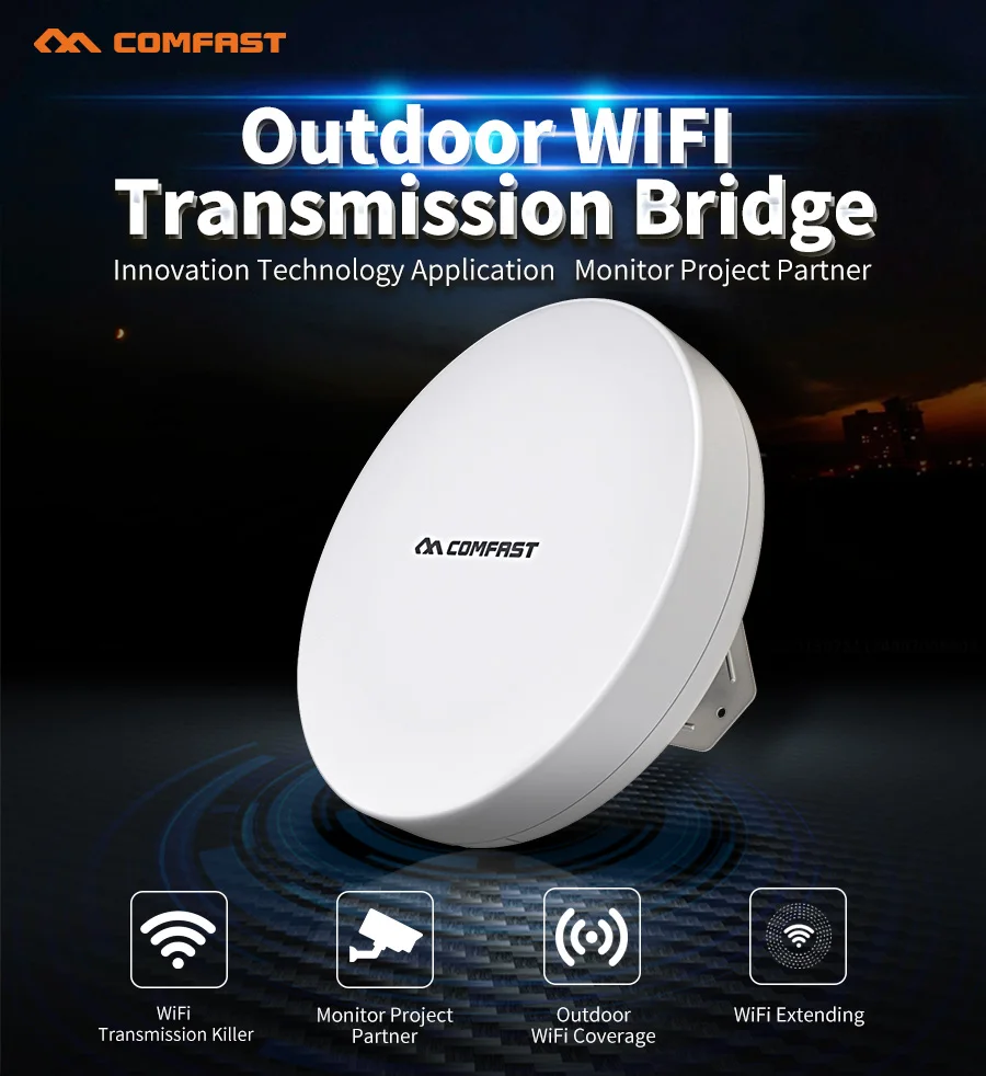 

2017 New~COMFAST access point 2.4ghz 300mbps outdoor CPE wifi router repeater AP project 1-2k for Long Range ip camera amplifier