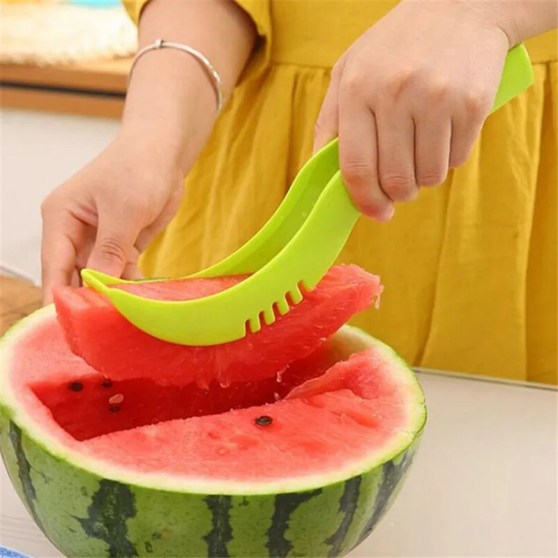 Plastic Melon Slicer Cutter Corer Server Splitter Watermelon Cantaloupe Fruit Knife Salad Vegetable fruit slicers gadgets