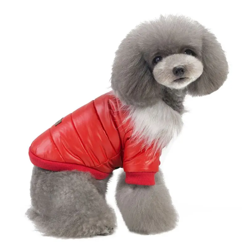 Зима собака одежда теплая куртка-пуховик Куртка из искусственной кожи PU S-XXL толстовки для чихуахуа маленький средний собака щенок roupas para cachorros