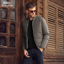 Enjeolon, брендовый, утолщенный, зимний пуховик, мужской, светильник, пуховик, белый, утиный пух, куртка, высокое качество, теплый, пуховик, куртка MF0102