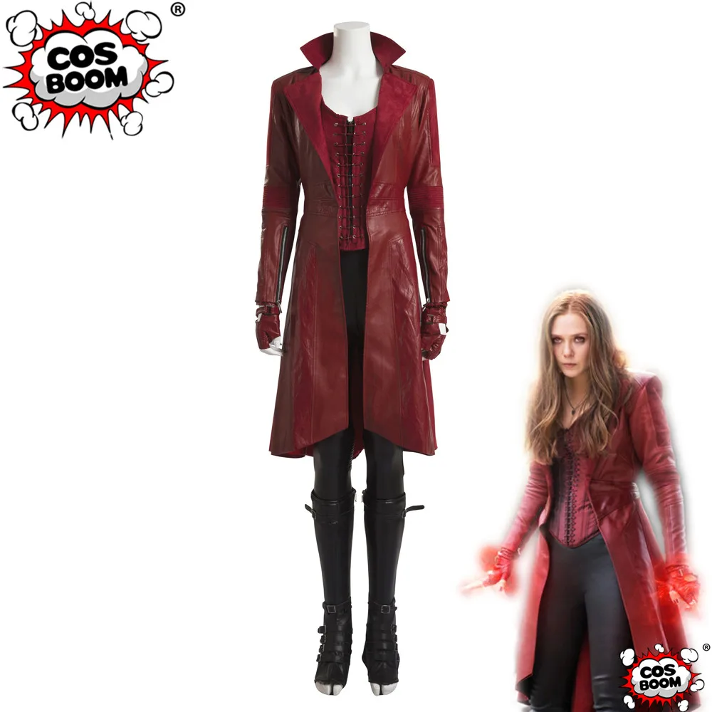 

COSBOOM Scarlet Witch Costume Captain America 3 Civil War Scarlet Witch Wanda Maximoff Adult Halloween Cosplay Costume