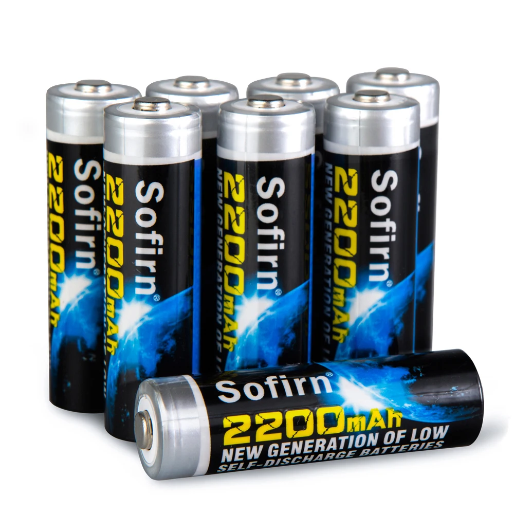

Sofirn 8pcs AA 2200mah 1.2V Rechargeable NiMh Battery Environment Protection Overcharge Protection With Battery Storage Box