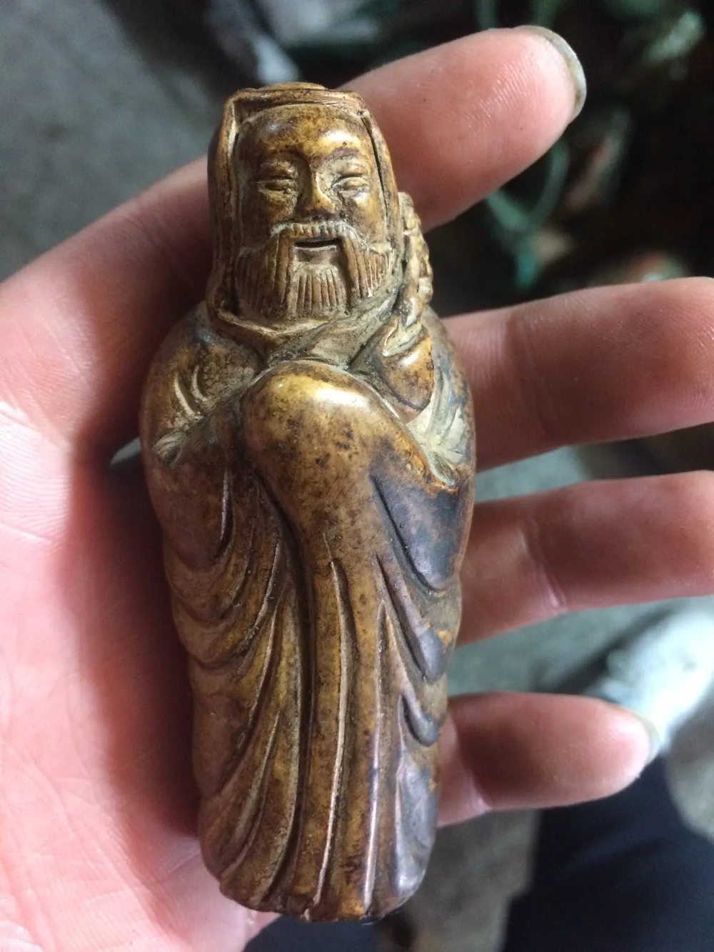 

Exquisite workmanship Rock Stone hand Carved dynasty old man statue stone crafts gift decorations GJ0035