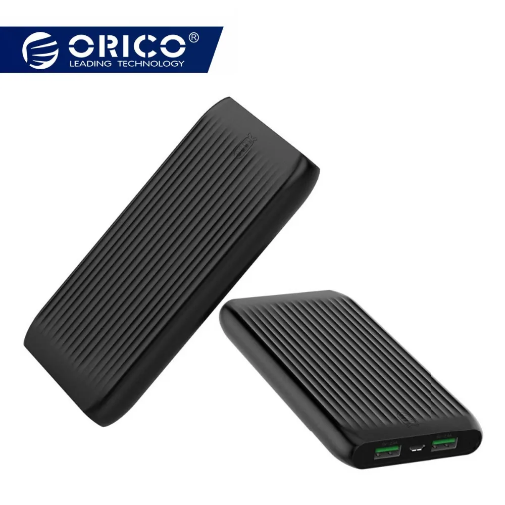 ORICO 10000mAh Large Capacity Slim Power Bank Dual USB External Battery Pack Powerbank Poverbank Charger for Xiaomi Mobile Phone