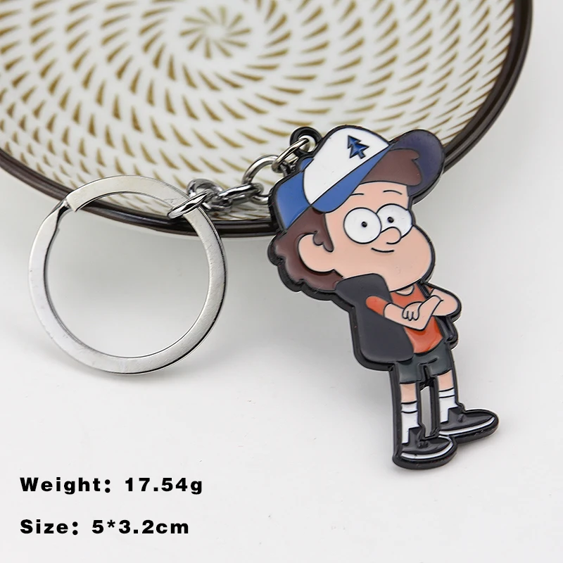 12/style Steampunk Drama Gravity Falls Mysteries Bill Cipher Wheel Party Time Keychain Dipper Mabel Key Chain Ring Gift