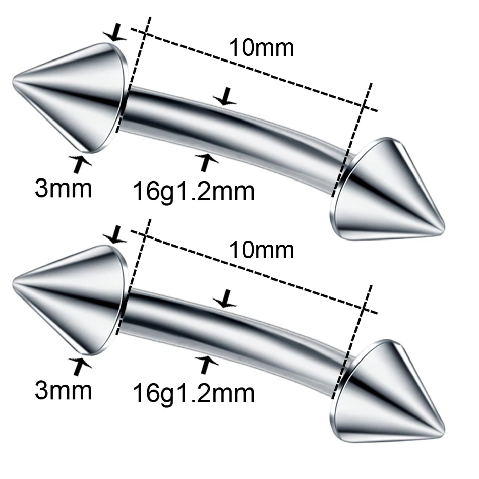 2 шт./лот, Пирсинг из нержавеющей стали, пирсинг, пирсинг в носу, пирсинг на спирали бровей, пирсинг, штанга, пирсинг, лингуа, ювелирные изделия для тела