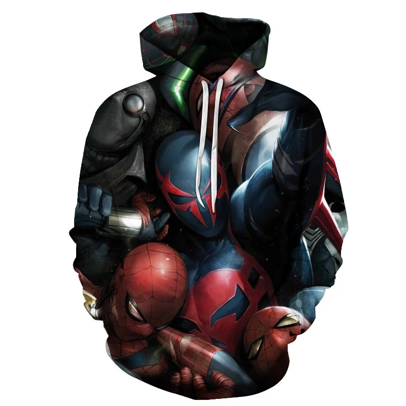 Marvel DC Comic Boys Superhero Hoodie Long Sleeve Shirt with Mask Hood Superman