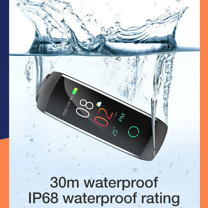 

IP68 30m Waterproof Smart Bracelet Band Heart Rate Monitor Fitness Tracker Blood Pressure Pedometer for Iphone Xiaomi Relogio