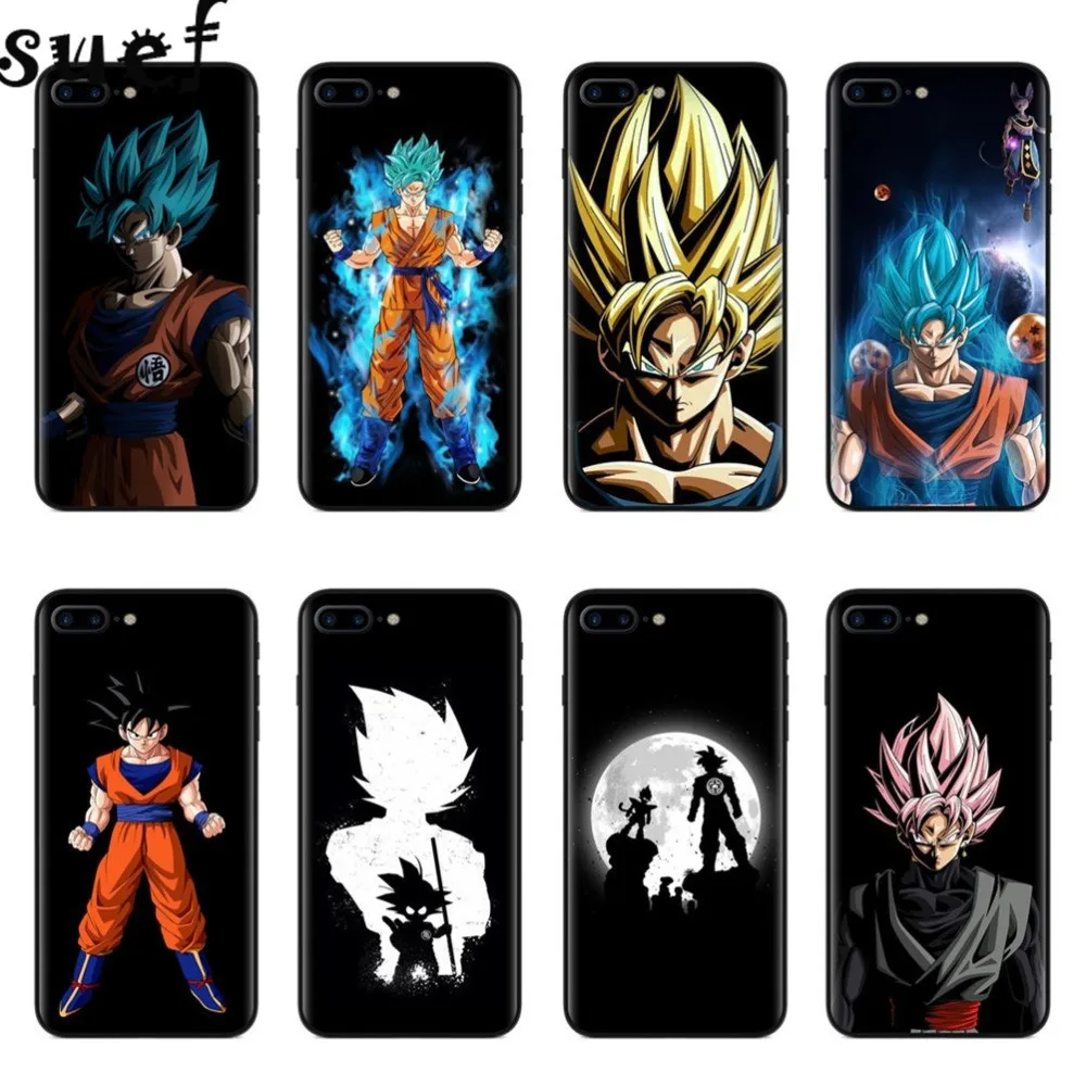 Dragon Ball z goku DragonBall Coque Shell Phone Case Soft TPU Cover For iPhone X 8 8Plus 7 6 6s Plus 5 5S SE |