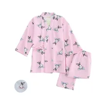 Женские пижамы хлопковое кимоно платья брюки домашний костюм женские кимоно-пижамы Женская Кролик Питер Домашняя одежда зимняя одежда для сна