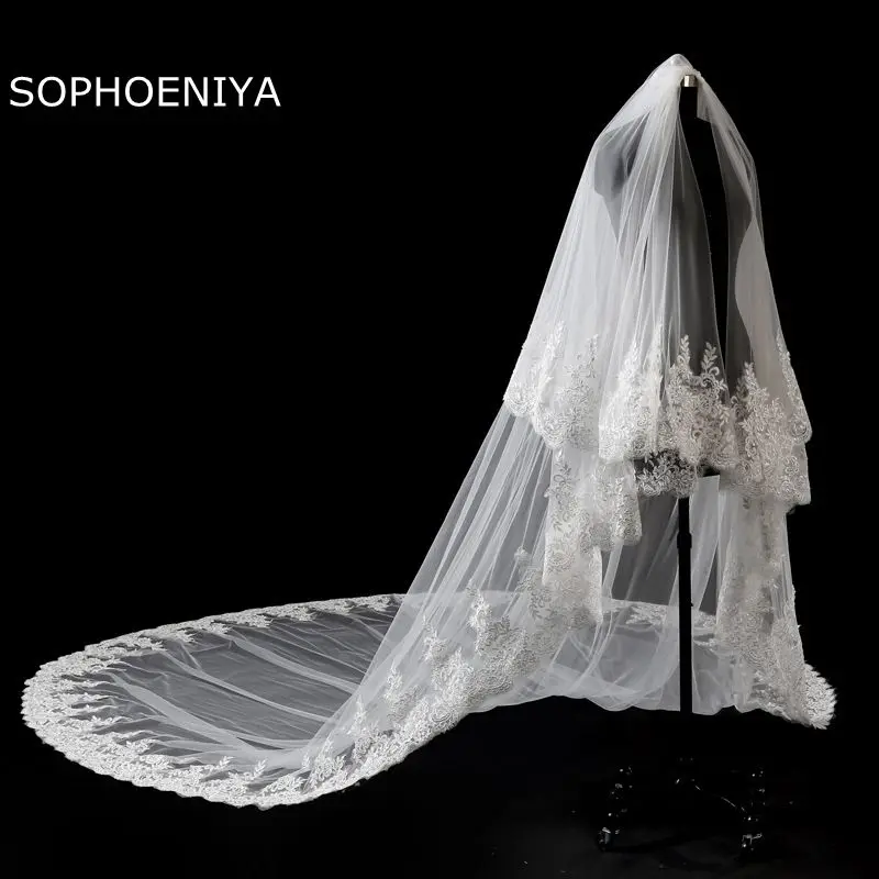 

New arrival velo sposa Ivory wedding veil 2019 Cheap wedding accessories veu de noiva veu bridal veil voile de mariee sluier