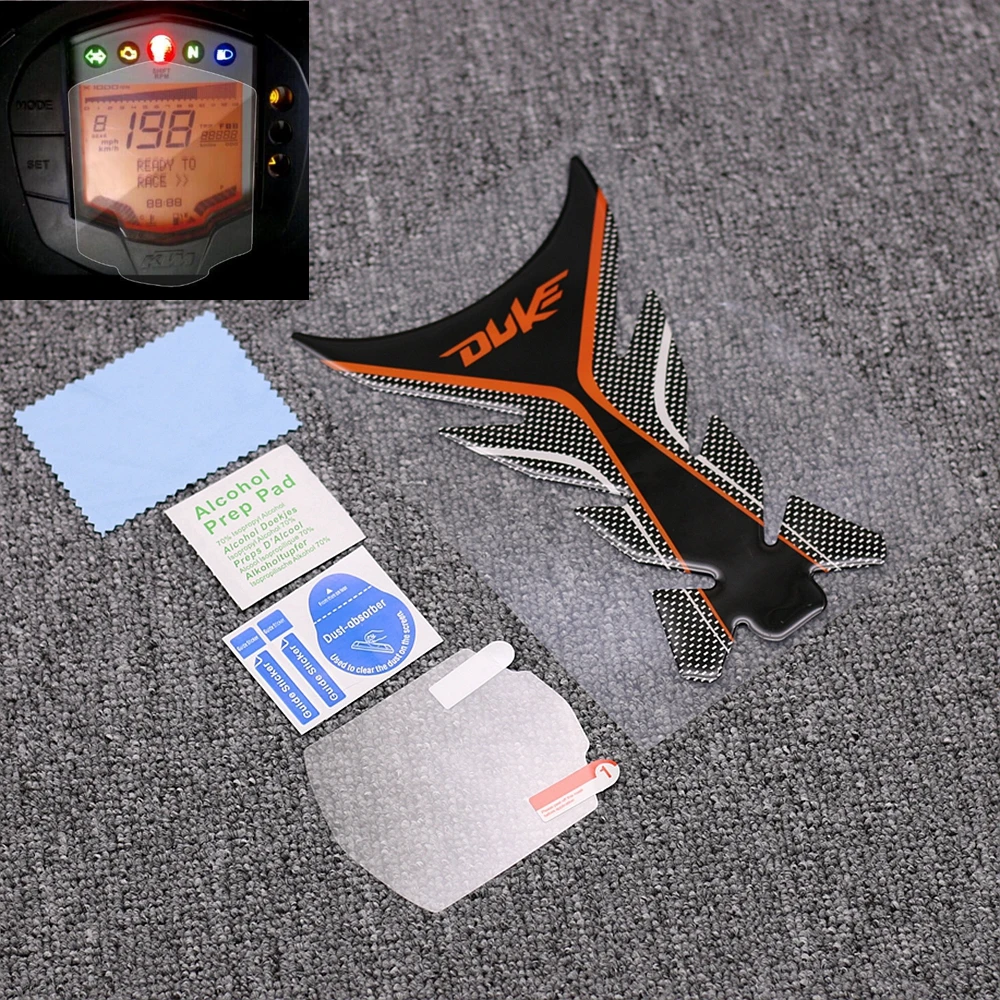

Tank Pad & Motorcycle Speedometer Clear Cluster Scratch Protection TPU Film Screen Protector Sticker Decal For KTM Duke 200 390
