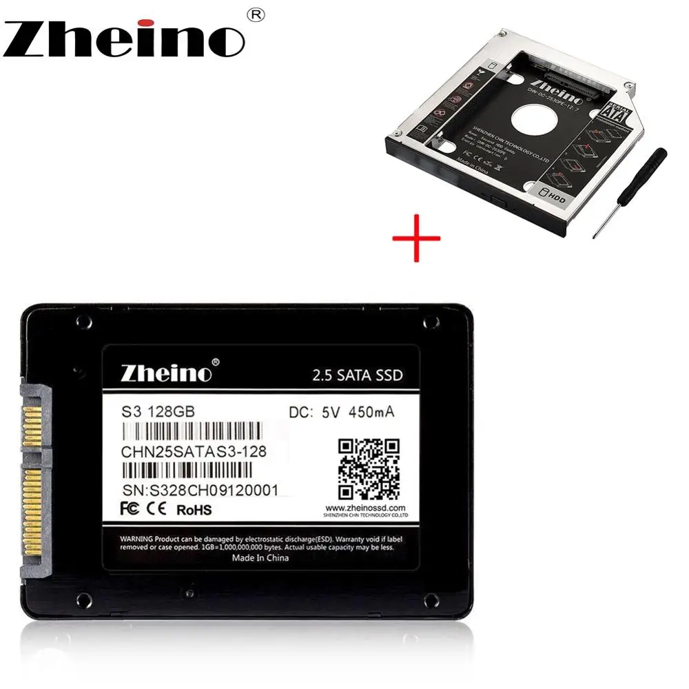 Zheino 12,7 мм 2,5 ''SATA3 SSD 120 ГБ 240 ГБ 360 ГБ 480 ГБ 960 ГБ 128 ГБ 256 ГБ 512G 12,7 ГБ 1 ТБ 3D NAND твердотельный накопитель с мм Caddy