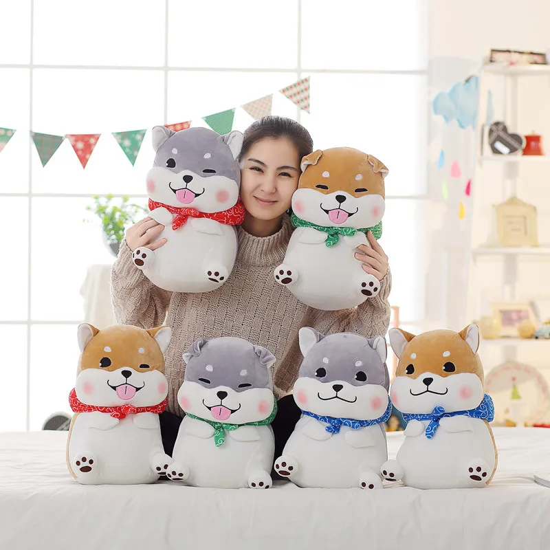 

1pc 40cm Cute Fat Shiba Inu Dog Plush Toy Stuffed Soft Dog Toy Doll for Children Kids Good Valentine Gift Brinquedos for Girls