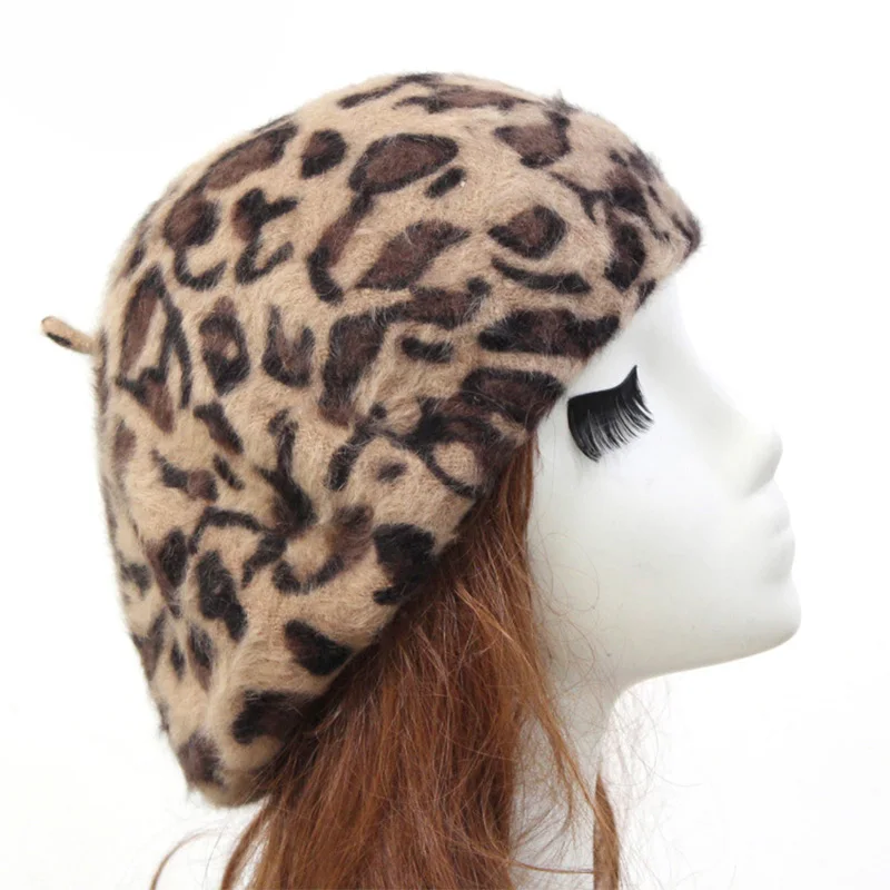New-Fashion-Women-Beanie-Hat-Cap-Autumn-and-Winter-Hats-Female-Ladies-Rabbit-Fur-Angora-Leopard