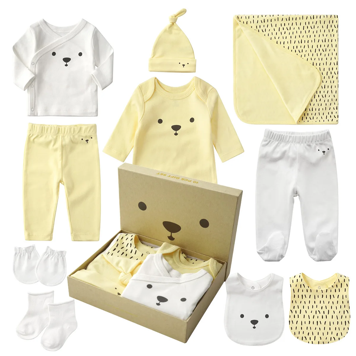 Cotton 10 piece Sets Newborn Clothes Gift Box Spring And Autumn New