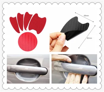 

Car shape 3D carbon fiber door handle wrist anti-scratch sticker for Jeep Liberty Trailhawk Commander Hurricane Gladiator