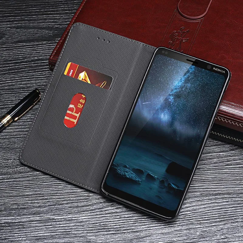Для Nokia 9 PureView TA-1082 чехол 5,9" Роскошный Бизнес Флип PU кошелек ретро кожаные чехлы для Nokia 9 Pure View TA-1087 чехол