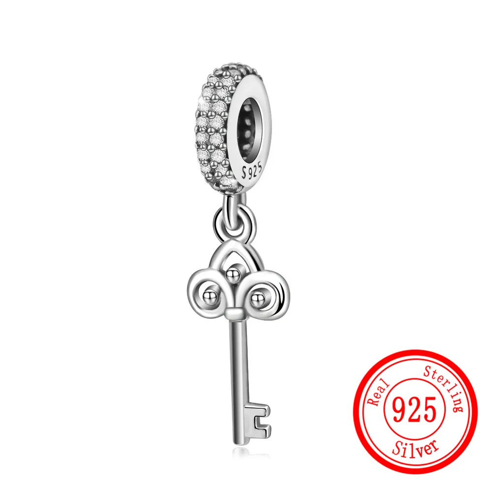 

S925 Sterling Silver CZ Charm Fit DIY Necklace Pendant Jewelry Making Accessories for Glamour Original Beaded Bracelet Make