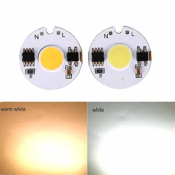 

LED Lamp Chip COB 3W 220V LED Bulb Lamp Input Smart IC Driver Fit For DIY White/ Warm White LED Spotlight Floodlight