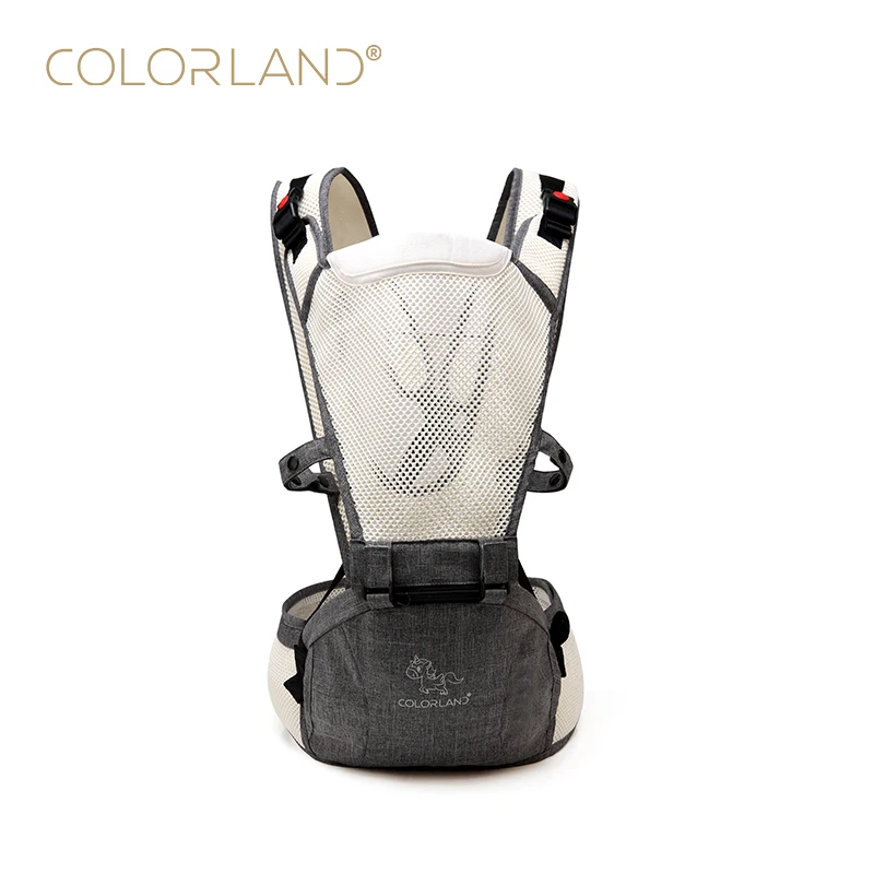 Серый Colorland Hipseat для новорожденных и предотвратить о-типа ноги 6 в 1 Carry Стиль загрузки медведь 15 кг эргономичный Baby Переноски малыш Слинг - Цвет: Серый