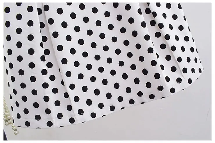 2018 New Fashion Women Skirt Summer Black Polka Dot Skirts Ladies Jupe Femme Casual High Waist Skirt Verano Mini Faldas Mujer (9)