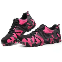 Women's Steel Toe Safety Shoes Breathable Anti-smash Work Boots