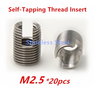 LXHY Hardware Supplies Fasteners for Woodworking 60pcs 302 Type Carbon Steel Self-Tapping Screw Thread Inserts Accessories Stainless Steel Insert Durable LXHY Hardware Supplies Fasteners for Woodworking 60pcs 302 Type Carbon Steel Self-Tapping Screw Thread Inserts Accessories Stainless Steel Insert Durable