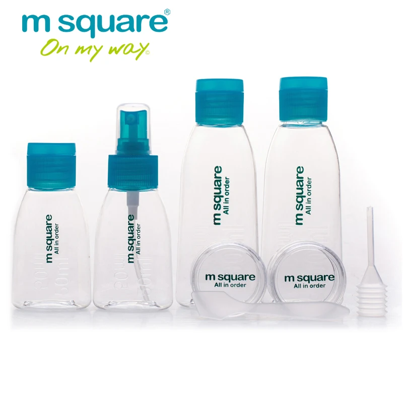 M Квадратные дорожные аксессуары для многоразового использования, парфюмерные флаконы с распылителем, прозрачные пустые косметические контейнеры