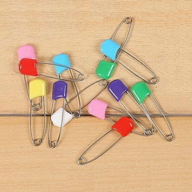 

6pcs/set Safety Pin Nappy Colorful Pins Terry Nappies Baby Diaper DIY Jewelry Findings Change Fasteners Brooch Holder CZL8302