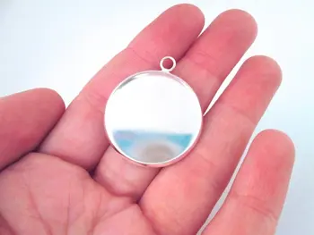 

Silver Plated 25mm bezel settings, pick your amount, B179theof