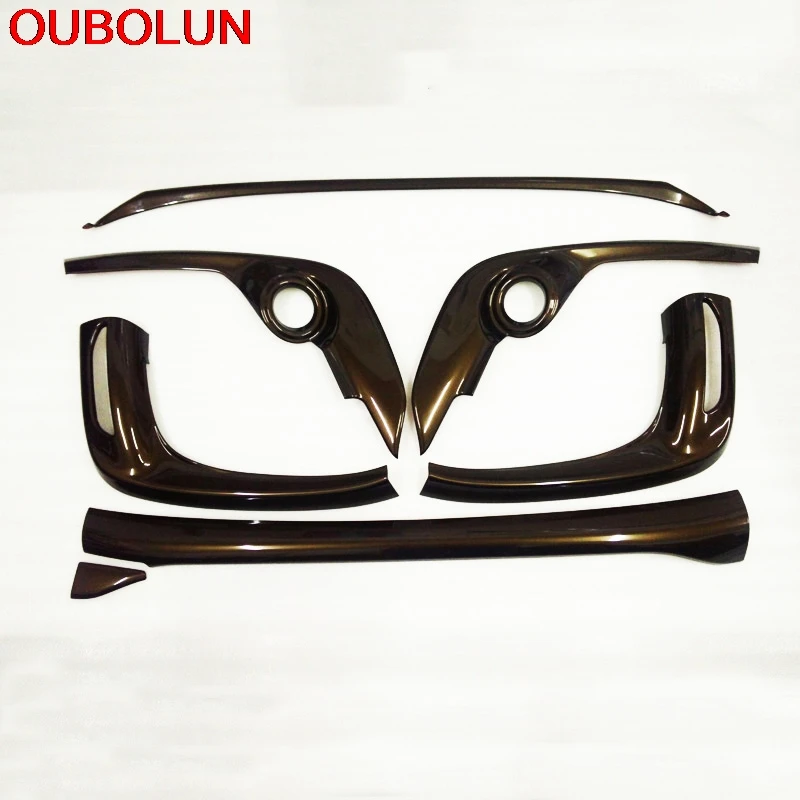

OUBOLUN Exterior Styling ABS Brown Paint For Toyota Sienta 2016 2017 Second Generation XP170 Front Rear Bumper Foglight Cover