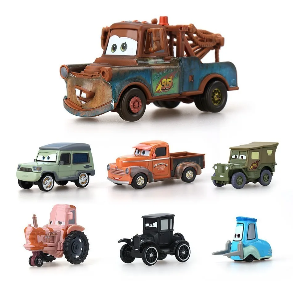 

Disney Pixar Cars 2 3 Lightning Mcqueen Mater Jackson Storm Ramirez 1:55 Diecast Vehicle Metal Alloy Boy Toys For Children Gift