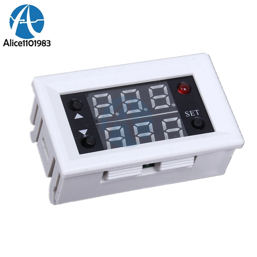 

Mini DC 12V 20A Digital Double LED Dual Display Timer Relay Module Timing Delay Cycle Diy Electronic PCB Board