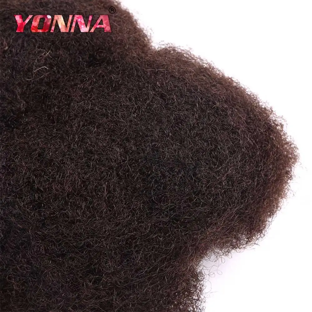 Yonna Tight Afro Kinky Bulk Human Hair 100% Human Hair For Dreadlocks,Twist Braids Human Hair Extensions 4Pcs/Lot,30G/Pcs